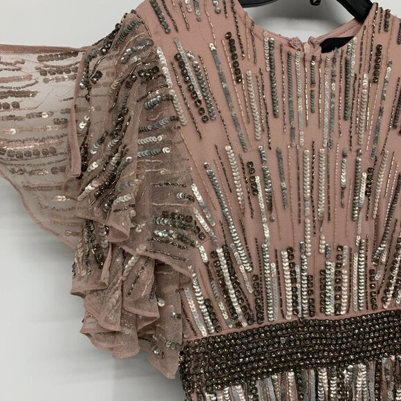 Mac Duggal Dress 93582 Embellished Full Length Layered Sleeve Gown - Picture 6 of 15